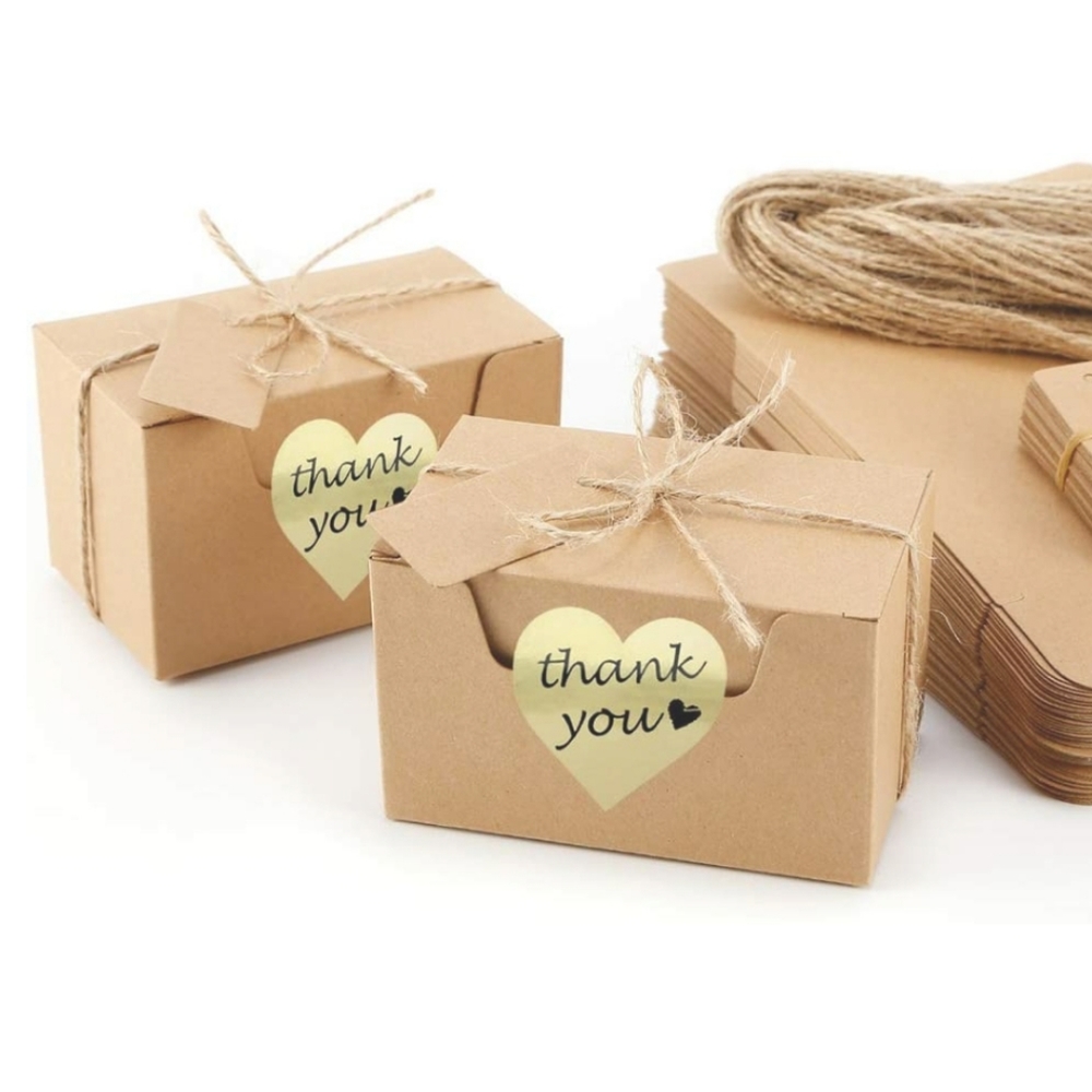 500 Gold Foil Thank You Stickers (1 roll)